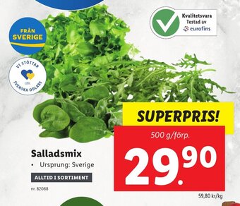 Lidl Salladsmix erbjuda
