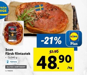 Lidl Scan Färsk flintastek erbjuda