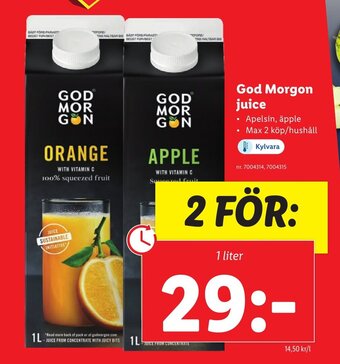 Lidl God Morgon juice erbjuda