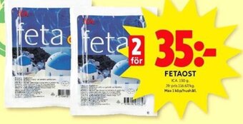 ICA Kvantum FETAOST erbjuda