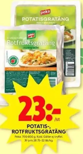 ICA Kvantum PEKA POTATIS-, ROTFRUKTSGRATÄNG erbjuda