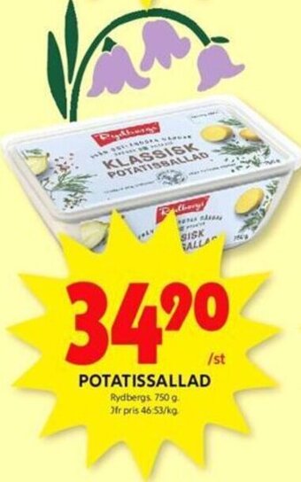 ICA Kvantum POTATISSALLAD Rydbergs. 750 g. erbjuda