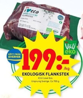 ICA Kvantum EKOLOGISK FLANKSTEK erbjuda