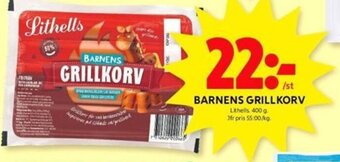 ICA Kvantum BARNENS GRILLKORV Lithells erbjuda