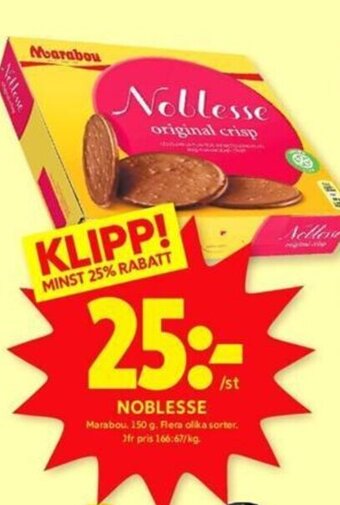 ICA Kvantum NOBLESSE Marabou erbjuda