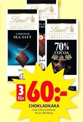ICA Kvantum CHOKLADKAKA Lindt erbjuda