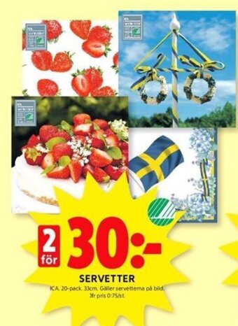 ICA Kvantum SERVETTER erbjuda