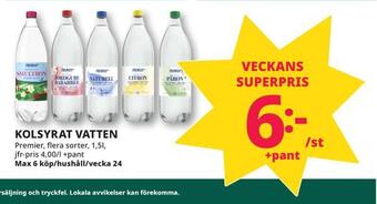 Tempo Kolsyrat vatten erbjuda