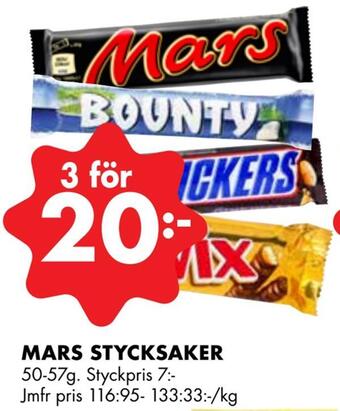 ÖoB Mars stycksaker erbjuda