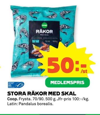 Coop Stora räkor med skal erbjuda