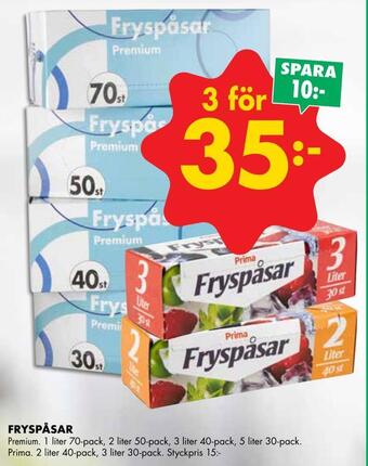 ÖoB Fryspåsar erbjuda