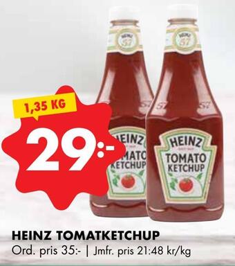 ÖoB Heinz tomatketchup erbjuda