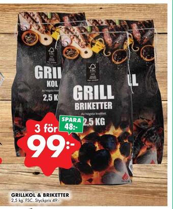 ÖoB Grillkol & briketter erbjuda