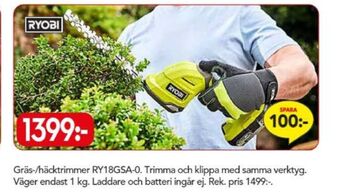 Bo Ohlsson Ryobi häcksax erbjuda