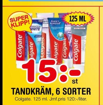 Nya Pulsen Tandkräm, 6 sorter erbjuda