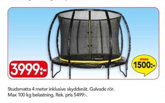 Bo Ohlsson Intex studsmatta/trampolin erbjuda