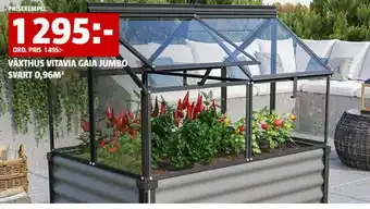 Bauhaus VÄXTHUS VITAVIA GAIA JUMBO SVART 0,96M² erbjuda