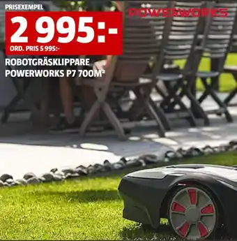 Bauhaus ROBOTGRÄSKLIPPARE POWERWORKS P7 700M² erbjuda