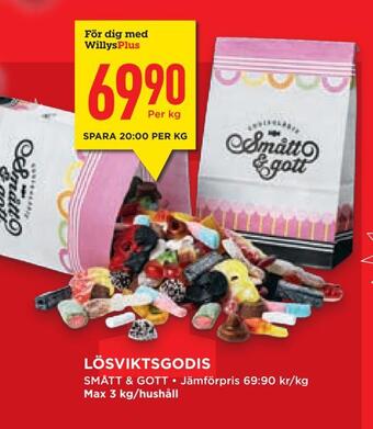 Willys Hemma Lösviktsgodis erbjuda