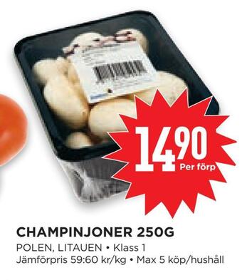 Willys Hemma Champinjoner 250g erbjuda