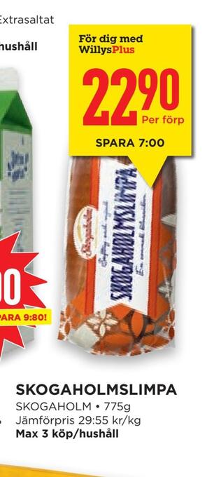 Willys Hemma Skogaholmslimpa erbjuda