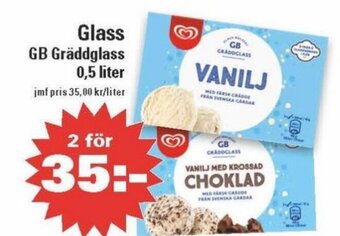Nära dej Glass GB Gräddglass 0,5 liter erbjuda