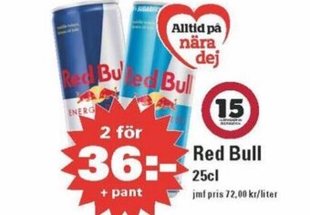 Nära dej Red Bull 25cl erbjuda