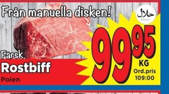 Supergrossen Färsk Rostbiff erbjuda