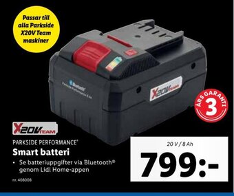 Lidl PARKSIDE PERFORMANCE Smart batteri erbjuda
