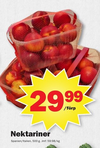 Pekås Nektariner erbjuda