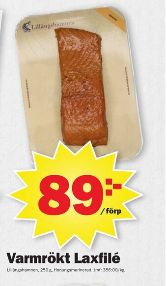Pekås Varmrökt Laxfilé Lillängshamnen erbjuda