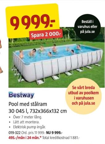 Jula Bestway pool erbjuda