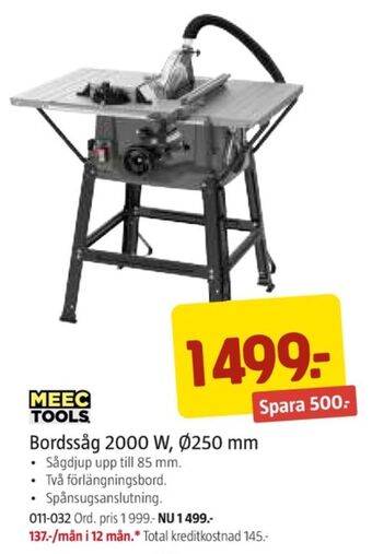 Jula Meec tools bordsåg erbjuda