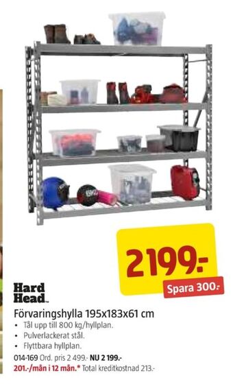 Jula Hard head lagerhyllor erbjuda