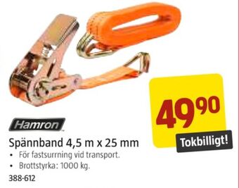 Jula Hamron spännband erbjuda