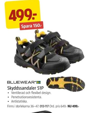 Jula Bluewear säkerhetsskor erbjuda