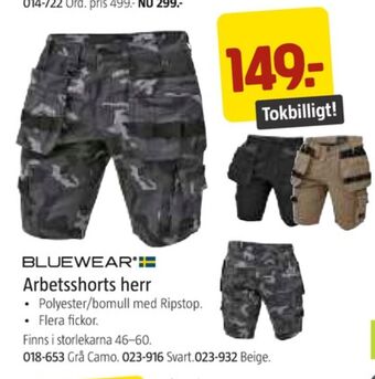 Jula Bluewear arbetsshorts erbjuda