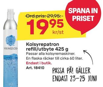 Byggmax Kolsyrepatron refill/utbyte 425 g erbjuda