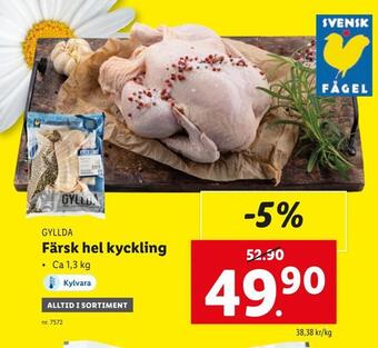 Lidl Färsk hel kyckling erbjuda