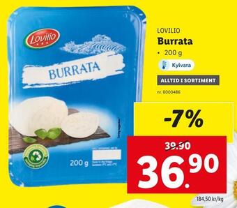 Lidl Burrata erbjuda