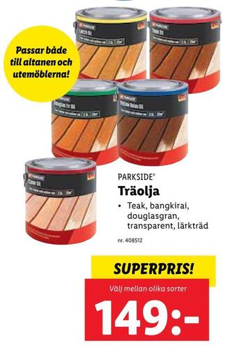 Lidl Träolja erbjuda
