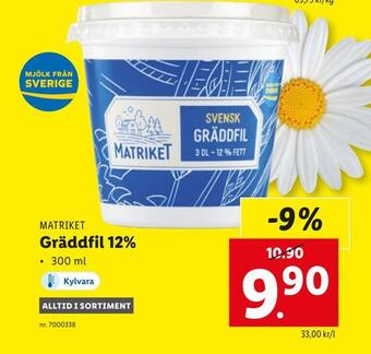 Lidl Gräddfil 12% erbjuda