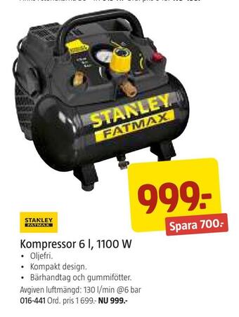 Jula Kompressor 6 l, 1100 w erbjuda