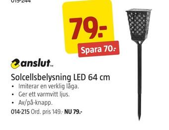 Jula Solcellsbelysning led 64 cm erbjuda