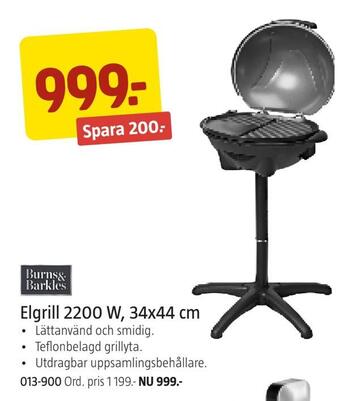 Jula Elgrill 2200 w, 34x44 cm erbjuda
