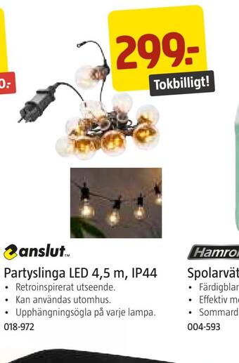 Jula Partyslinga led 4,5 m, ip44 erbjuda