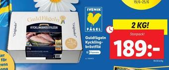 Lidl Guldfågeln kycklingbröstfilé erbjuda