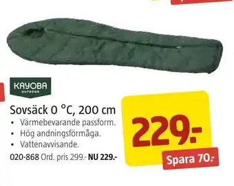 Sovsäck 0 °c, 200 cm