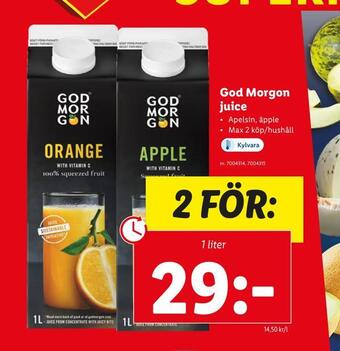Lidl God morgon juice erbjuda