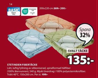 JYSK Stetinden fibertäcke erbjuda